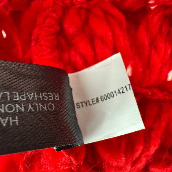 Lane Bryant Infinity Scarf OS Red Chunky Cable Knit Thick Crochet Neck Warmer - Picture 8 of 10